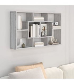vidaXL Wall Shelf Grey Sonoma 85x16x52.5 cm Engineered Wood