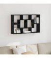 vidaXL Wall Shelf Black Oak 85 x 16 x 52.5 cm Engineered Wood