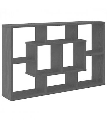 vidaXL Wall Shelf Black Oak 85 x 16 x 52.5 cm Engineered Wood