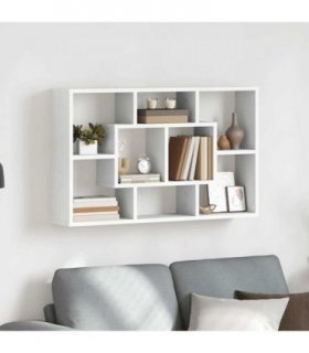 vidaXL Wall Shelf White 85x16x52.5 cm Engineered Wood