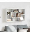 vidaXL Wall Shelf White 85x16x52.5 cm Engineered Wood