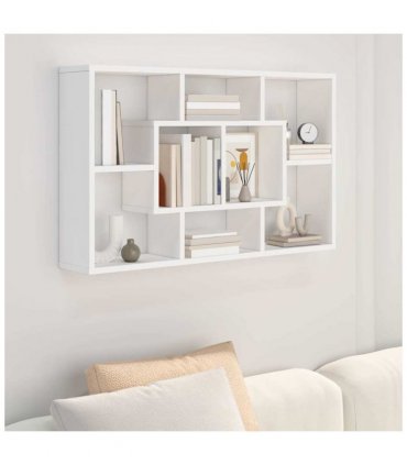 vidaXL Wall Shelf White 85x16x52.5 cm Engineered Wood