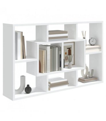vidaXL Wall Shelf White 85x16x52.5 cm Engineered Wood