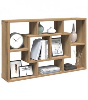 vidaXL Wall Shelf Artisan Oak 85x16x52.5 cm Engineered Wood
