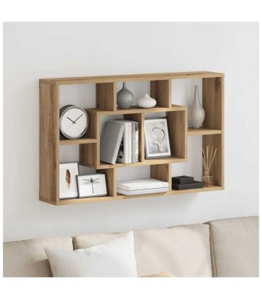 vidaXL Wall Shelf Artisan Oak 85x16x52.5 cm Engineered Wood