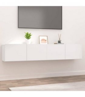 vidaXL TV Cabinets 2 pcs White 80x30x30 cm Engineered Wood