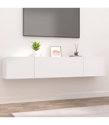 vidaXL TV Cabinets 2 pcs White 80x30x30 cm Engineered Wood