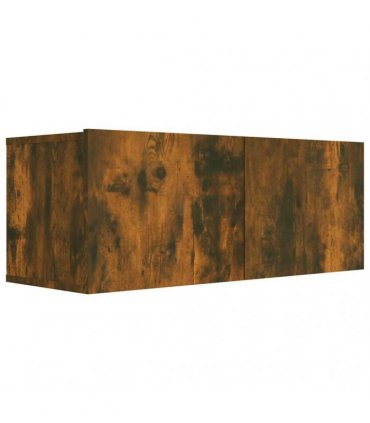 vidaXL TV Cabinet Smoked Oak 80x30x30 cm Engineered Wood