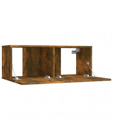 vidaXL TV Cabinet Smoked Oak 80x30x30 cm Engineered Wood