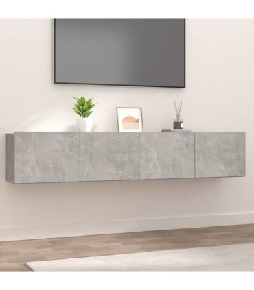 vidaXL TV Cabinets 2 pcs Concrete Grey 80x30x30 cm Engineered Wood