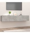 vidaXL TV Cabinets 2 pcs Concrete Grey 80x30x30 cm Engineered Wood