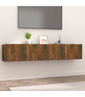 vidaXL TV Cabinets 2 pcs Smoked Oak 80x30x30 cm Engineered Wood