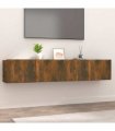 vidaXL TV Cabinets 2 pcs Smoked Oak 80x30x30 cm Engineered Wood