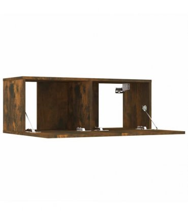 vidaXL TV Cabinets 2 pcs Smoked Oak 80x30x30 cm Engineered Wood