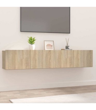 vidaXL TV Cabinets 2 pcs Sonoma Oak 80x30x30 cm Engineered Wood