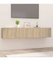 vidaXL TV Cabinets 2 pcs Sonoma Oak 80x30x30 cm Engineered Wood