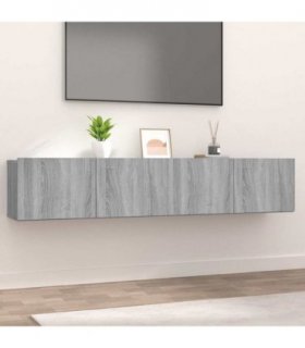 vidaXL TV Cabinets 2 pcs Grey Sonoma 80x30x30 cm Engineered Wood