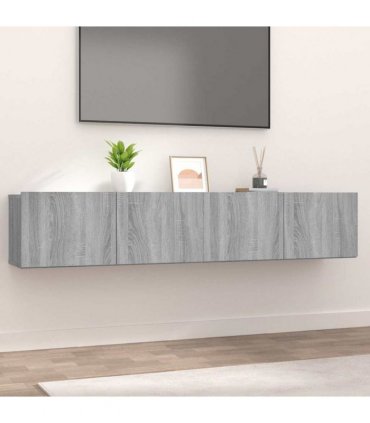 vidaXL TV Cabinets 2 pcs Grey Sonoma 80x30x30 cm Engineered Wood