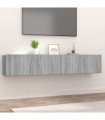 vidaXL TV Cabinets 2 pcs Grey Sonoma 80x30x30 cm Engineered Wood