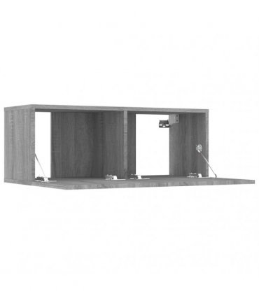 vidaXL TV Cabinets 2 pcs Grey Sonoma 80x30x30 cm Engineered Wood