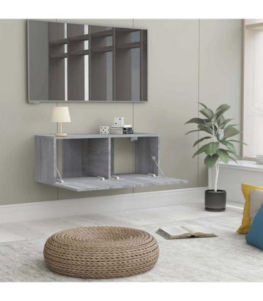 vidaXL TV Cabinet Grey Sonoma 80x30x30 cm Engineered Wood