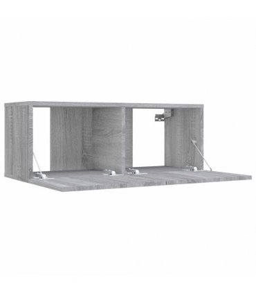 vidaXL TV Cabinet Grey Sonoma 80x30x30 cm Engineered Wood
