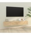vidaXL Wall TV Cabinets 2 pcs Sonoma Oak 100x30x30 cm Engineered Wood