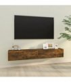 vidaXL Wall TV Cabinets 2 pcs Smoked Oak 100x30x30 cm Engineered Wood