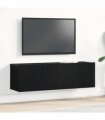 vidaXL TV Cabinet Black Oak 100 x 30 x 30 cm Engineered Wood