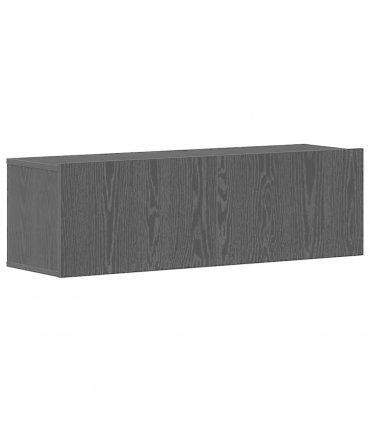 vidaXL TV Cabinet Black Oak 100 x 30 x 30 cm Engineered Wood