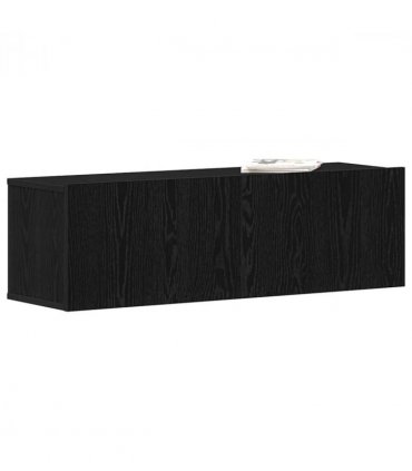 vidaXL TV Cabinet Black Oak 100 x 30 x 30 cm Engineered Wood