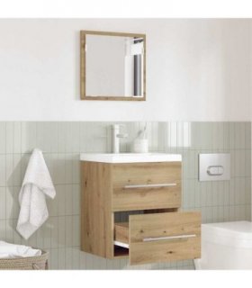 vidaXL Bathroom Furniture Set with Drawer Brown 41 x 38.5 x 48 cm — Colour: Artisan oak