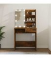 vidaXL Dressing Table | Brown Oak | Engineered wood, Acrylic | Compact