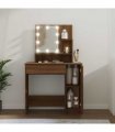 vidaXL Dressing Table | Brown Oak | Engineered Wood | 86.5x35x136 cm