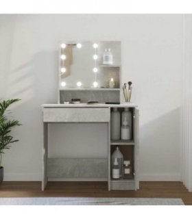 vidaXL Dressing Table | Concrete grey | Engineered wood, acrylic | Standard