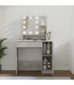 vidaXL Dressing Table | Concrete grey | Engineered wood, acrylic | Standard
