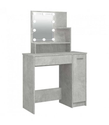 vidaXL Dressing Table | Concrete grey | Engineered wood, acrylic | Standard