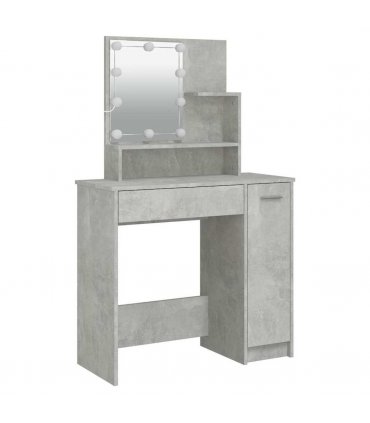 vidaXL Dressing Table | Concrete grey | Engineered wood, acrylic | Standard