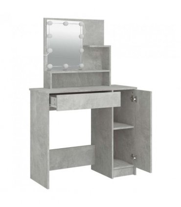 vidaXL Dressing Table | Concrete grey | Engineered wood, acrylic | Standard