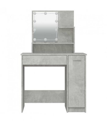 vidaXL Dressing Table | Concrete grey | Engineered wood, acrylic | Standard
