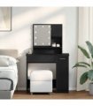 vidaXL Dressing Table Black Oak 86.5 x 35 x 136 cm Engineered Wood — V0672032463