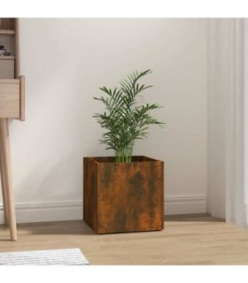 vidaXL Planter Box Smoked Oak 40x40x40 cm Engineered Wood