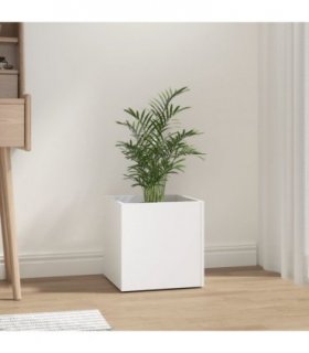 vidaXL Planter Box White 40x40x40 cm Engineered Wood