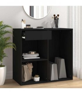 vidaXL Cosmetic Cabinet | Black | Engineered wood | Medium | Cosmetic Cabinet