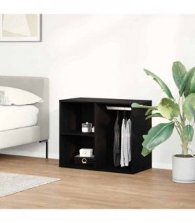 vidaXL Cosmetic Cabinet Black Oak 80 x 40 x 65 cm Engineered Wood