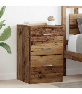 vidaXL Bedside Cabinet Old Wood 40 x 40 x 63 cm Engineered Wood