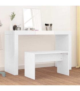 vidaXL Dressing Stool White 70x35x45 cm Engineered Wood
