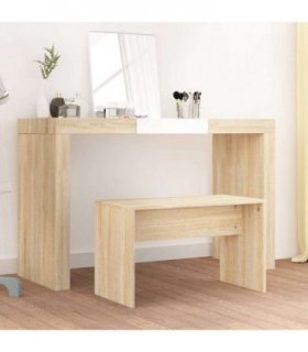 vidaXL Dressing Stool Sonoma Oak 70x35x45 cm Engineered Wood