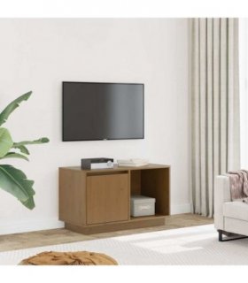 vidaXL TV Cabinet Honey Brown 74x35x44 cm Solid Wood Pine