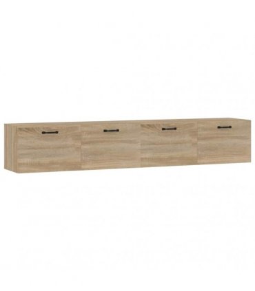 vidaXL Wall Cabinets 2 pcs Sonoma Oak 100x36.5x35 cm Engineered Wood — Size: 100 x 36.5 x 35 cm